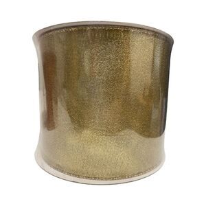 Member's Mark Premium Wired Edge Holiday Ribbon, 5" Wide x 25 Yards - Gold